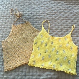 Hollister American Eagle Smocked Tank Top Bundle Lot